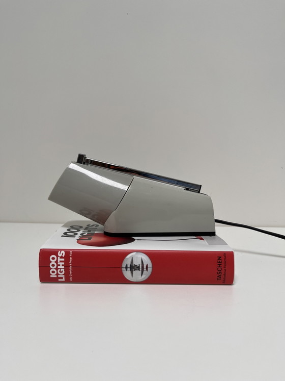 Image 1 of HBH grey MINI table lamp or desk lamp by H. Bødtcher-Hansen, design by Panton Fog & Mørup.