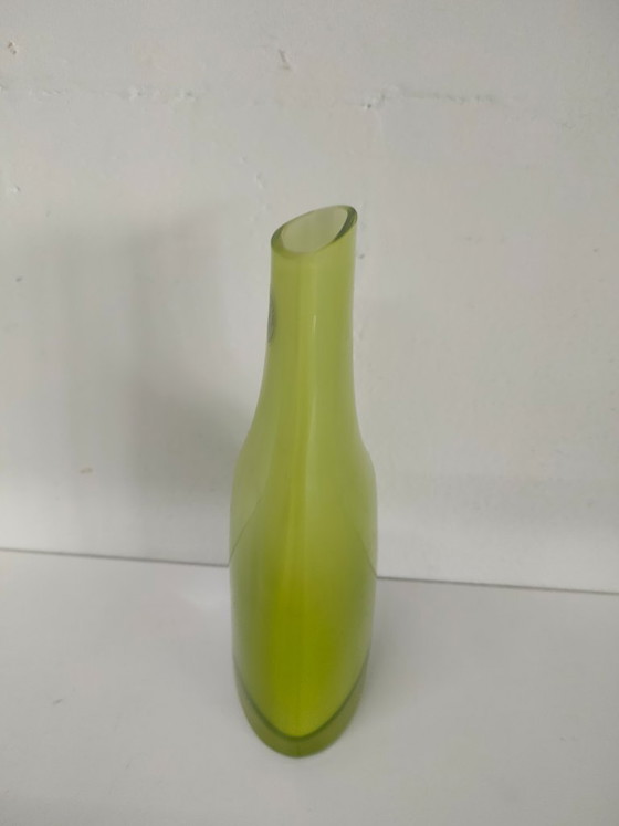 Elegant asymmetric Okkso Vases Ikea 90s, Glass, Green, Modern (photo 7 of 10)