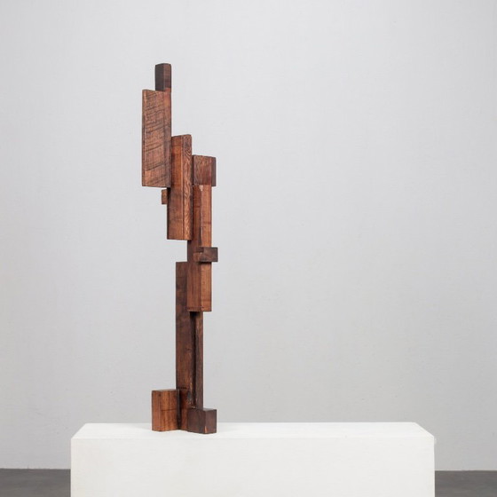 Scultura astratta costruttivista in legno, Paesi Bassi, anni '70 – Sculture, Wood (photo 3 of 8)