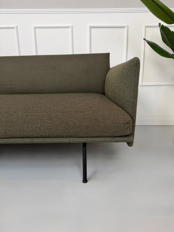 Image 1 of Muuto Outline Sofa 3 Seater Green Fabric Designer Couch