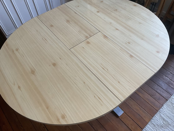 Image 1 of 70's Dining Table with Extendable Leaf