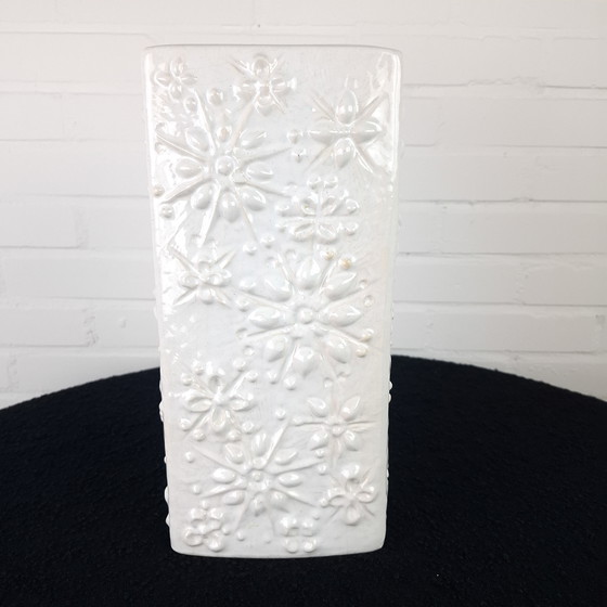 Image 1 of Vintage Scheurich vase Kosmos Sputnik white ceramic 1970s