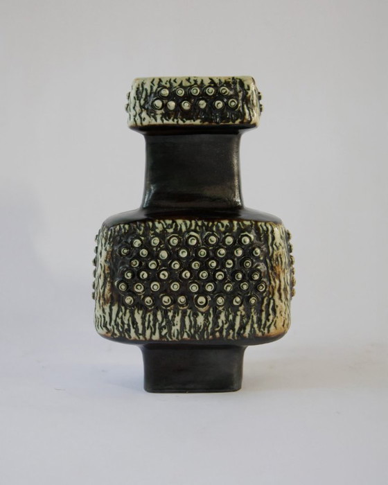 Vaso Fohr Keramik con smalto lava, Germania Ovest, anni '60, Vasi, Ceramica, Nero, Brutalist (foto 2 di 7)
