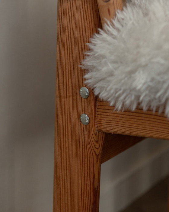 Image 1 of Vintage Danish Pine Dining Chairs (Set of 4) | Niels Koefoed Style | Rustic Scandinavian Modern | 1970s–80s