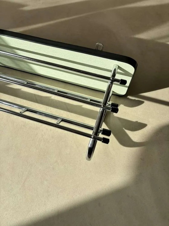 Image 1 of mintgrüne Garderobe aus Holz im Mid-Century-Design