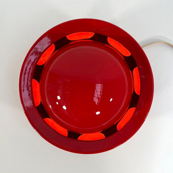 Rote italienische Tischlampe aus Keramik, 1970er Jahre – Tischlampen (photo 2 of 7)