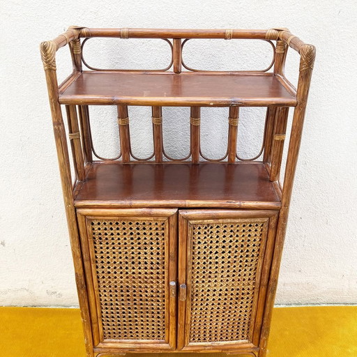 Woven bamboo storage unit