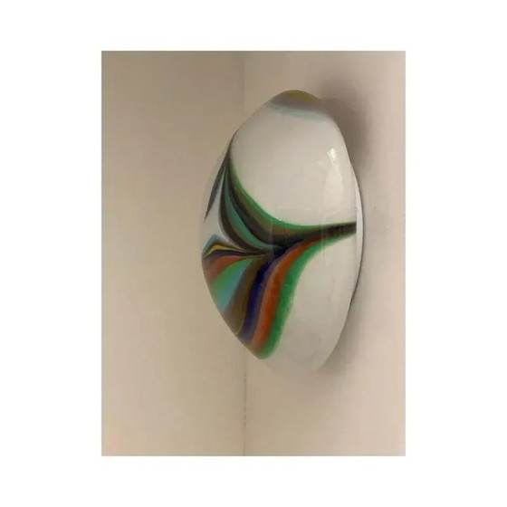 Image 1 of Apliques de pared de cristal de Murano blanco de Simoeng – Juego de dos unidades