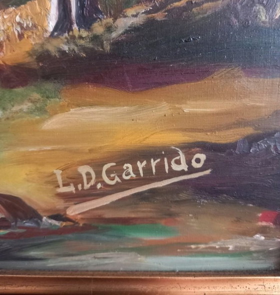 Image 1 of Landscape with Boats by Louis Désiré Garrido