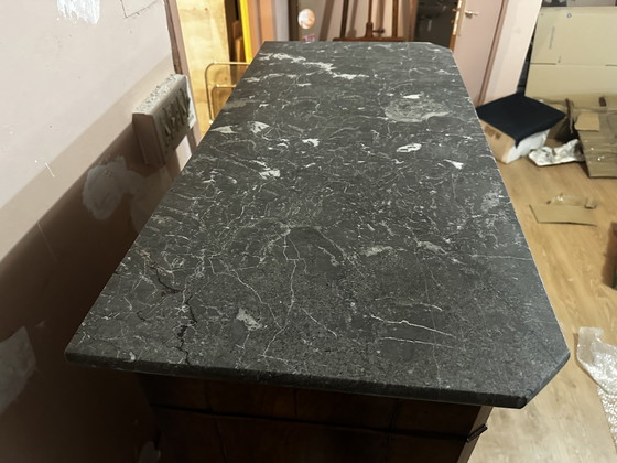 Image 1 of Scrivania Luigi Filippo in noce e radica di noce - XIX secolo