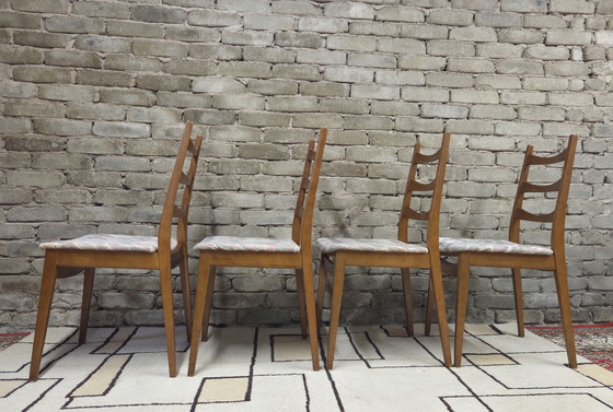 Image 1 of Set of 4 Vintage Welzel Chairs, Scandinavian Style, 1970s