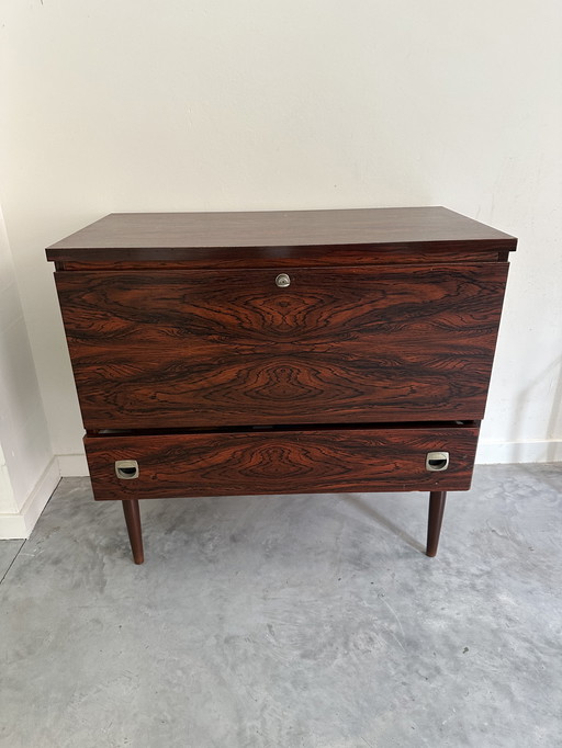 Secrétaire vintage en placage de bois de rose - style danois