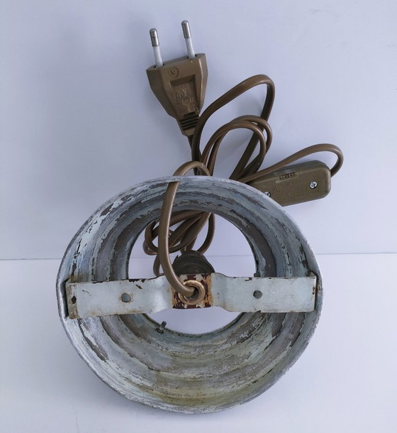 Image 1 of Lámpara esférica Art Déco, vidrio prensado moldeado