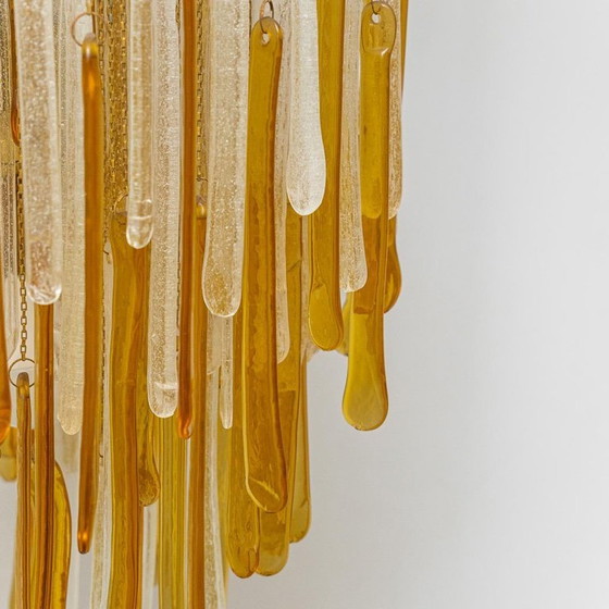 Image 1 of MAZZEGA MURANO GLASS CHANDELIER, ITALIAN DESIGN, 70S VINTAGE