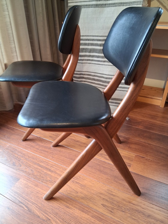 Image 1 of 4x De Schaar Van Teeffelen chair, original