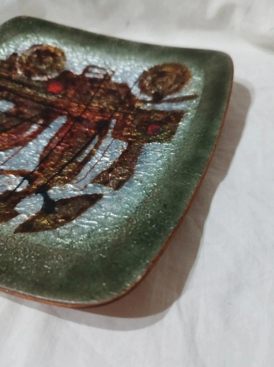 Image 1 of Giò Ponti, Enamel on copper centerpiece, Del Campo Turin production, 1950s-1960s