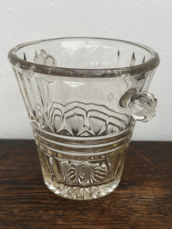 Image 1 of Small vintage cut glass ice bucket - H 12 cm