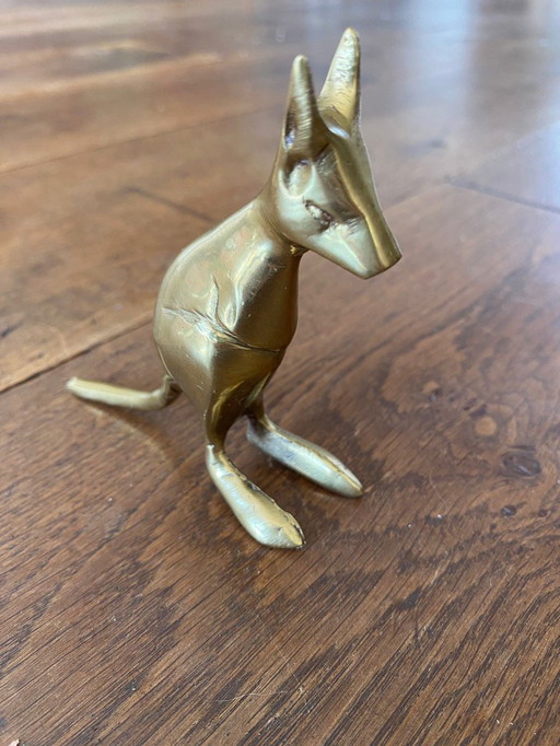 Vintage Mid Century Kupfer Känguru