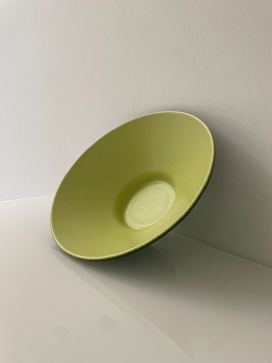 Image 1 of Ciotola in ceramica vintage di metà secolo – verde scuro e verde lime