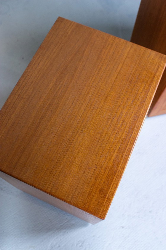 Image 1 of Teakhouten nachtkastje, console, ladekast, Deens, midden 20e eeuw