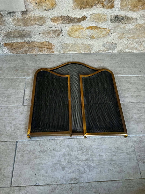 Fireplace screen in brass, Louis XV style. – Decorative Objects, Vintage (photo 5 of 6)