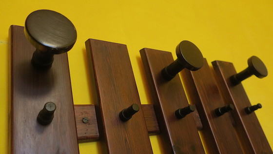 Image 1 of Mid-Century Wall-Mounted Coat and Hat Rack, 1960s