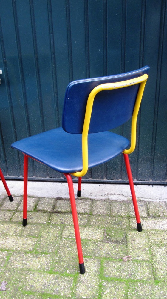 Image 1 of 4x Gispen tube chairs, model 1231, circa 1960s