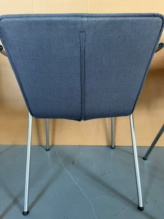 Set vintage 4x Fritz Hansen Vico Duo | Vico Magistretti 1997 – Sedie da pranzo, Metal, Textile (photo 6 of 7)