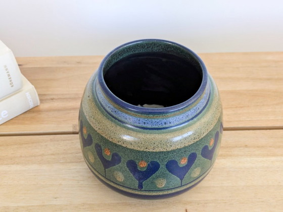 KMK Mora Ceramic Vase, Midcentury West Germany Pottery (photo 10 of 12)