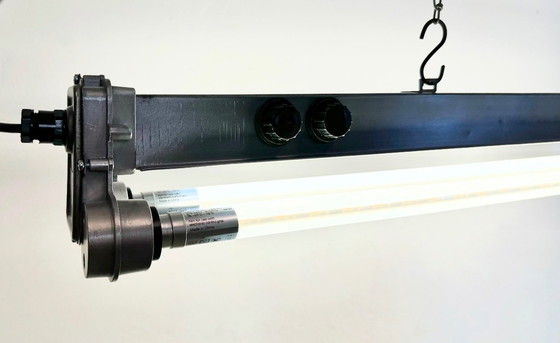 Image 1 of Industrial Polished  Hanging Tube Light, 1970s