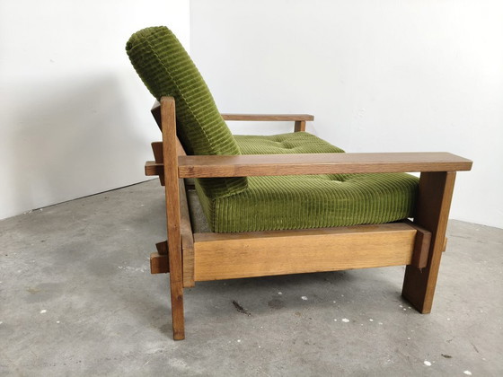 Image 1 of Brutalist oak bench