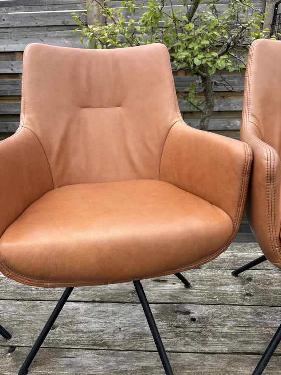 Image 1 of Esszimmerstuhl cognac Leder/Drehung WK722