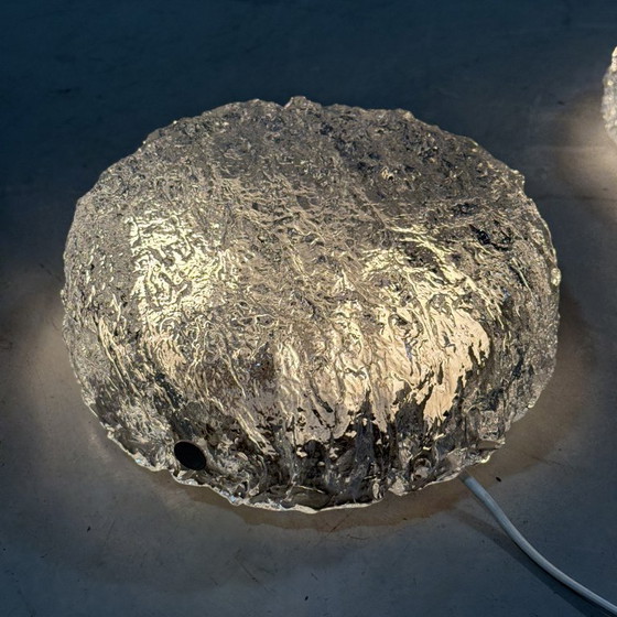 Image 1 of Appliques en verre glacé Kaiser Leuchten années 1960