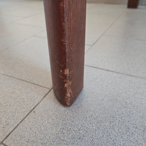 Image 1 of TABLE BASSE VINTAGE SCANDINAVE 1960 EN TECK PALISSANDRE & PIERRE DE SCHISTE 60S