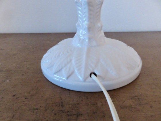 Image 1 of Rare Large "Palm Tree" Lamp, Italy, White Ceramic, 1960