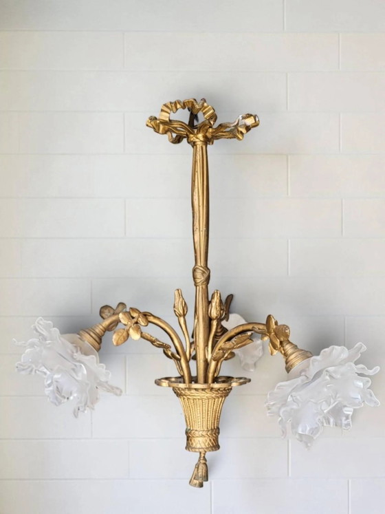 Bronze Kronleuchter Louis XVI (photo 3 of 10)