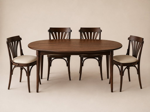 Set di 4 sedie da pranzo vintage scandinave | Danesi – eetkamerset, Wood (photo 2 of 7)