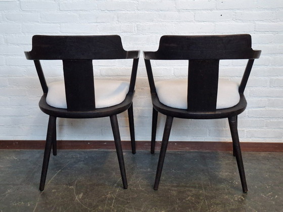 2x Porada Designstühle – Sessel, Holz, Baumwolle (photo 5 of 11)