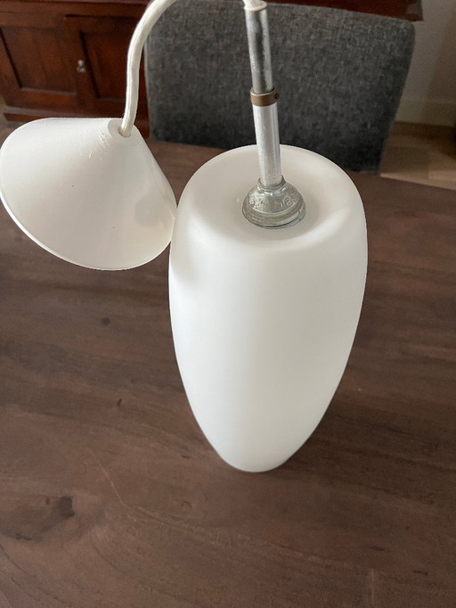 For sale: 1960s, 1970s milk glass pendant lamp