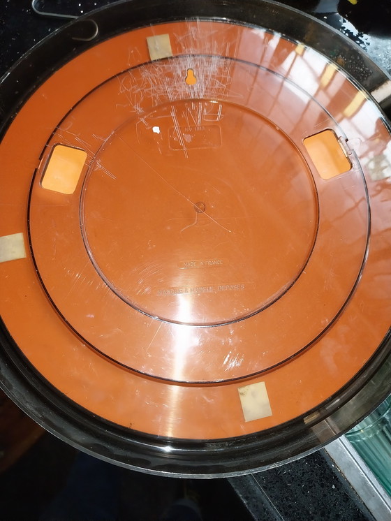 Image 1 of 1 x Miroir français de style Mid Century avec bord fumé transparent, années 1960