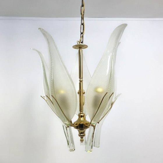 Image 1 of Kronleuchter aus Muranoglas, 1970er Jahre, Mitte des Jahrhunderts, Franco Luce