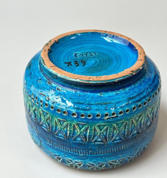 Image 1 of Vintage Ashtray • Rimini Blue • Ceramic • Aldo Londi • Bitossi • 1950