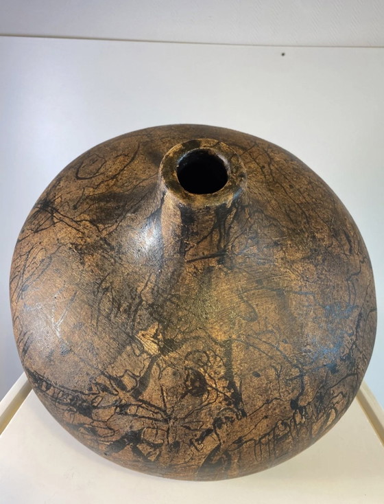 Vaso da terra brutalista tedesco anni '70 di Gerhard Liebenthron – Vasi, Ceramic (photo 3 of 6)
