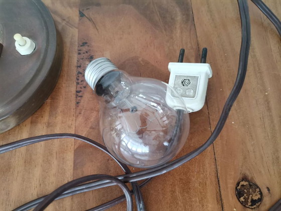 Image 1 of Vintage modernistische houten bureaulamp