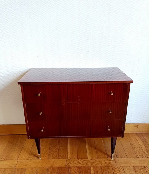 Toeletta/cassettiera vintage in legno laccato degli anni '50 – ladekasten, Wood (photo 2 of 11)