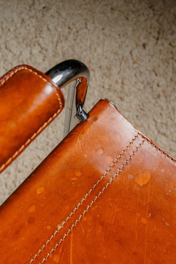 Image 1 of 2 sedie MG5 Mart Stam & Marcel Breuer Mid-Century Modern in pelle marrone cognac, anni '70