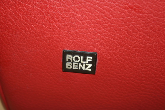 Image 1 of Rolf Benz Drehsessel aus rotem Leder