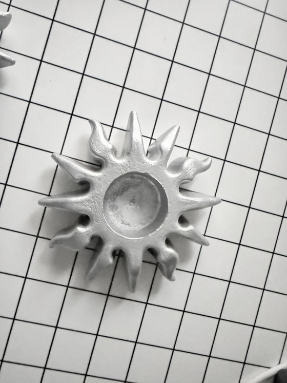 Image 1 of Een paar kandelaars, gesigneerd Nabytek, vintage ontwerp uit 1980.