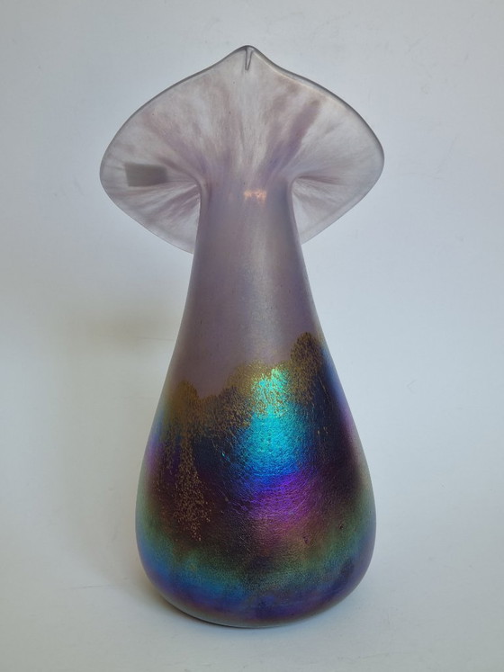 Image 1 of Exquisite JOSKA Studio-Design glass vase – iridescent – ​​29 cm