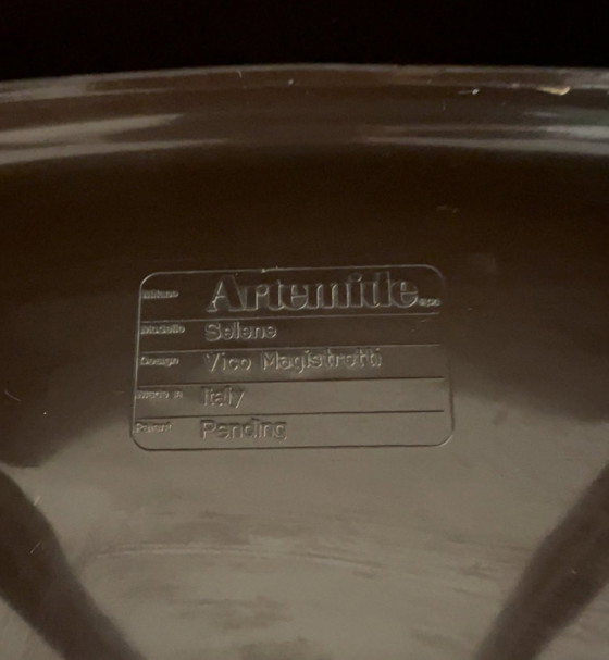 Image 1 of Set van 4 bruine Selene stoelen van Vico Magistretti voor Artemide, jaren 70